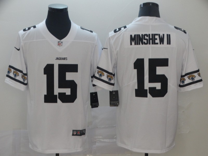 Men's Jacksonville Jaguars Gardner Minshew II #15 White Jersey